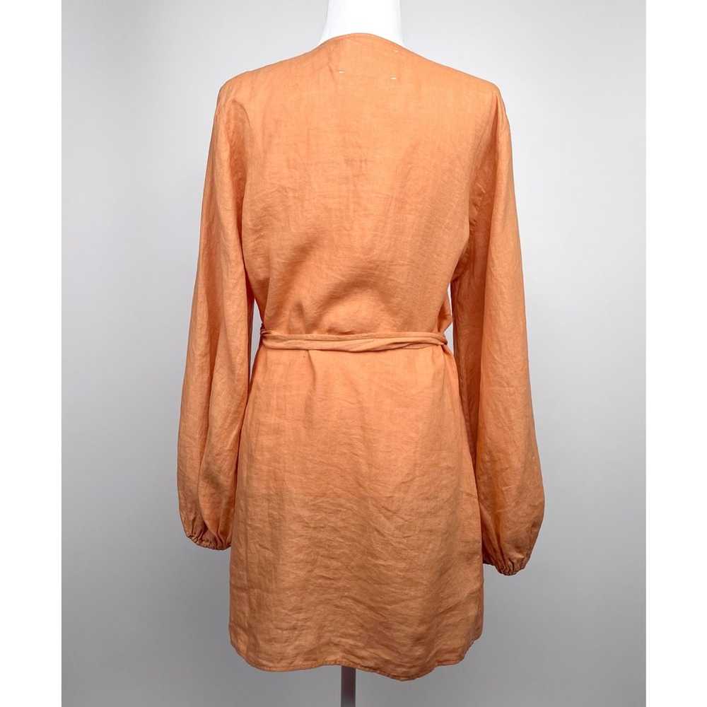 Manebi 100% Linen Biarritz Wrap Dress in Orange N… - image 4