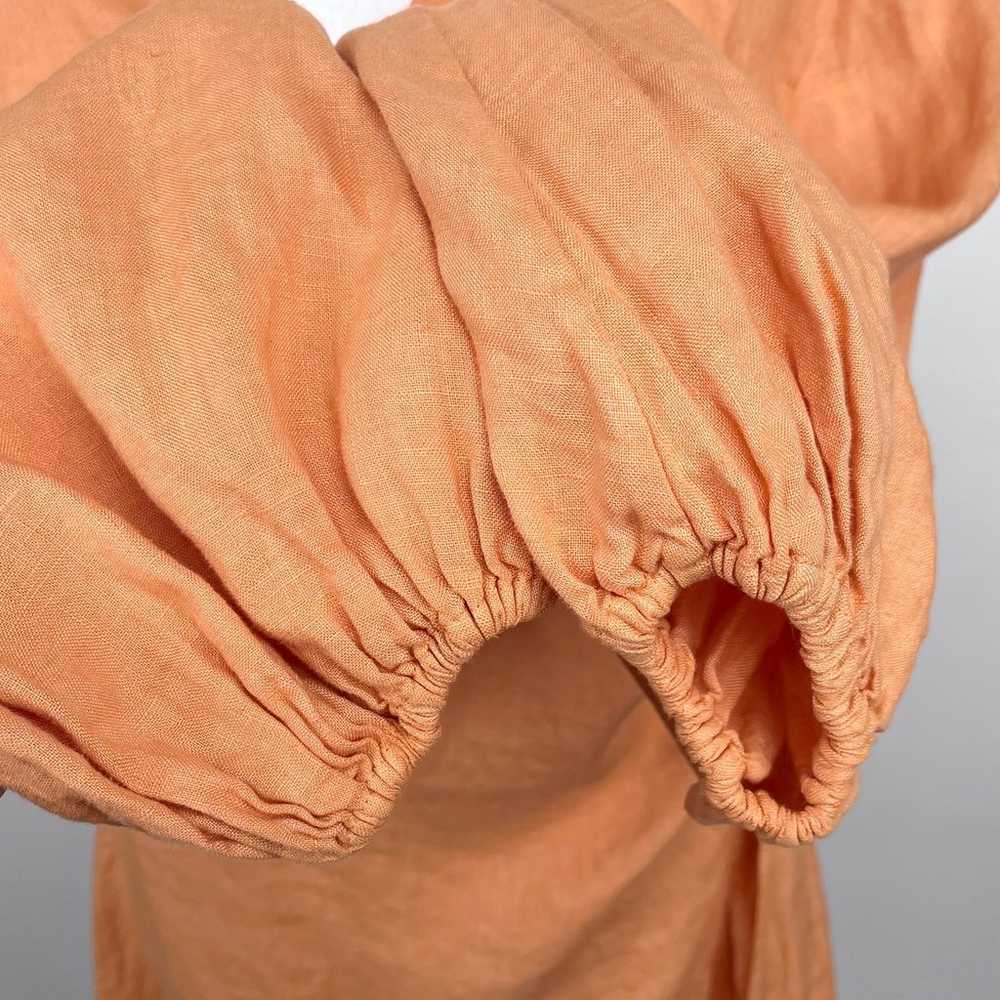 Manebi 100% Linen Biarritz Wrap Dress in Orange N… - image 7