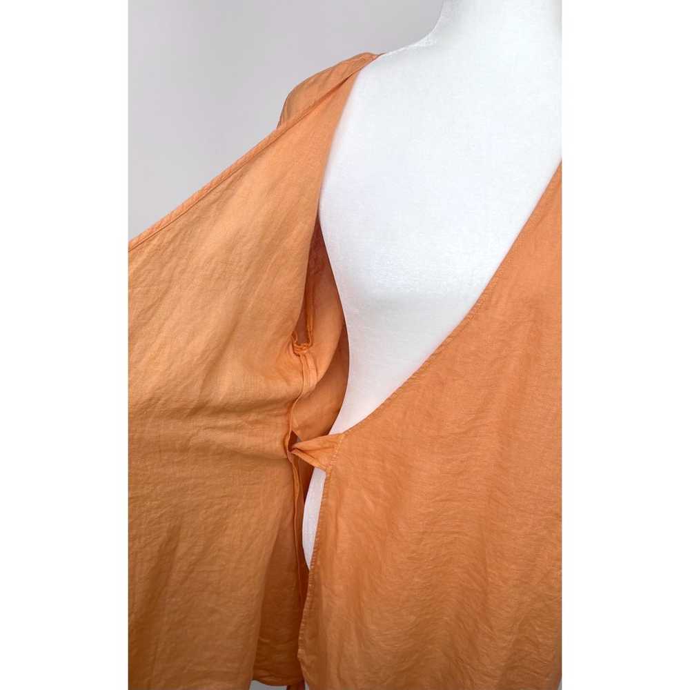 Manebi 100% Linen Biarritz Wrap Dress in Orange N… - image 8
