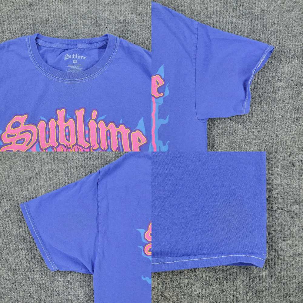 Vintage Sublime Shirt Men Medium Blue Long Beach … - image 4