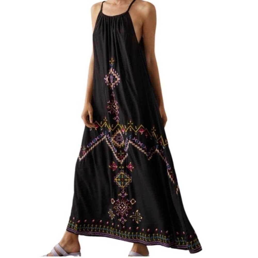 Anthropologie Embroidered Maxi Dress Boho Bohemia… - image 1