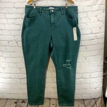 Vintage Ava And Viv High Rise Skinny Teal Green P… - image 1