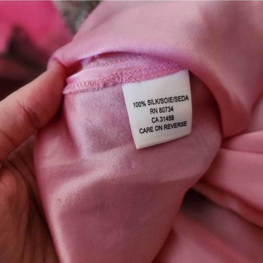 BCBGMaxAzria Pink Vintage Y2K Silk Handkerchief F… - image 8