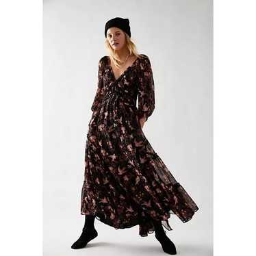 New Free People Youre A Jewel Maxi Dress Printed F