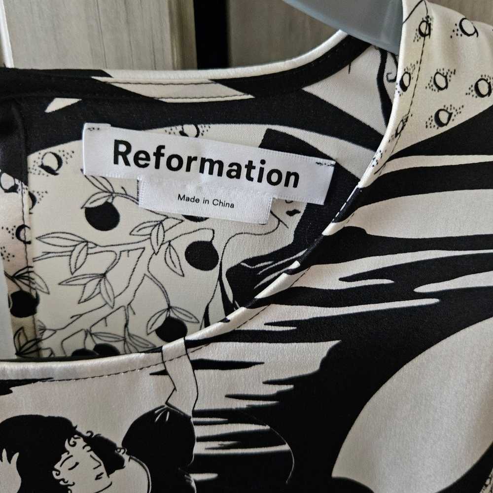 Reformation Persephone Mini Dress Silk size 6 - image 4