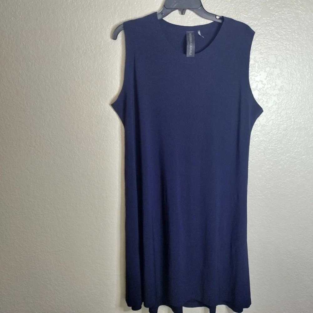 Norma Kamali SLEEVELESS SWING DRESS midnight sz Xl - image 2