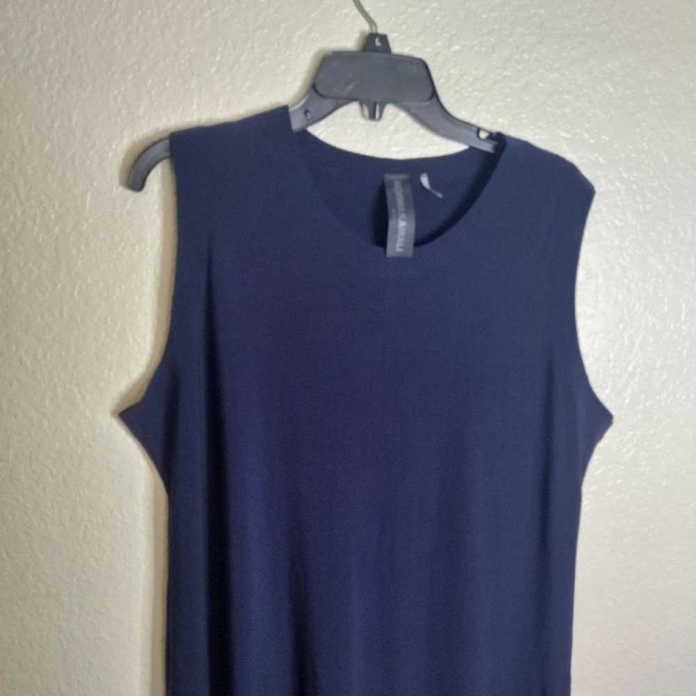 Norma Kamali SLEEVELESS SWING DRESS midnight sz Xl - image 3