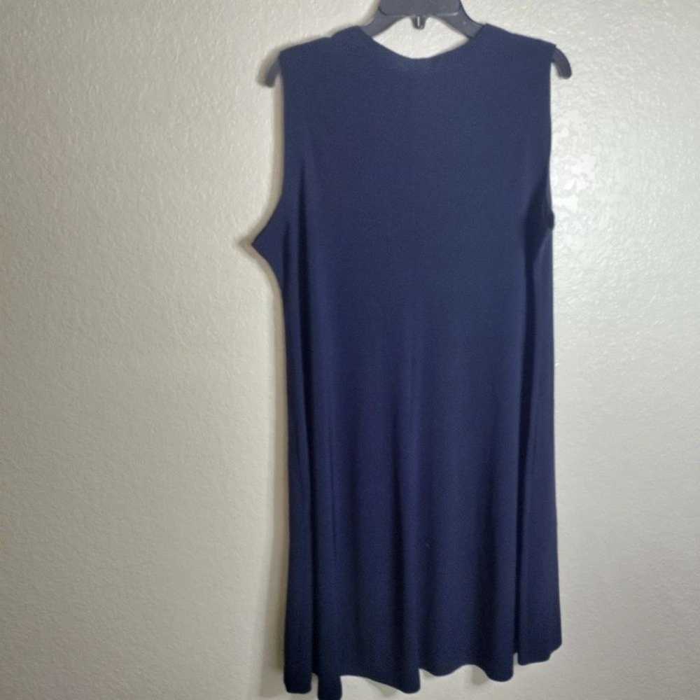 Norma Kamali SLEEVELESS SWING DRESS midnight sz Xl - image 9