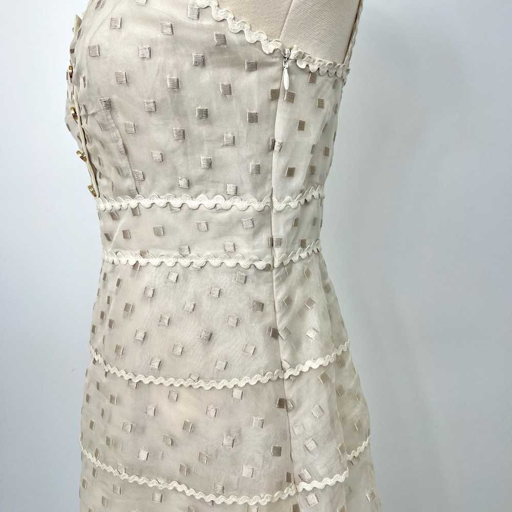 Tory Burch Embroidered Tiered Cream Dress Babydol… - image 5