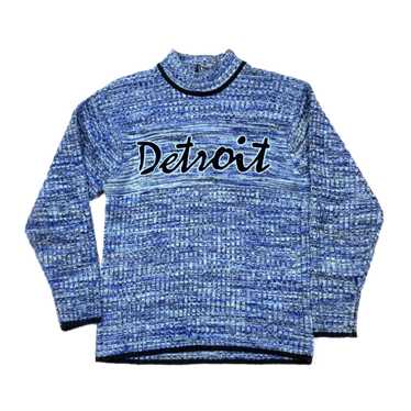 Vintage GTL Detroit Blue Corduroy Embroidered Hig… - image 1