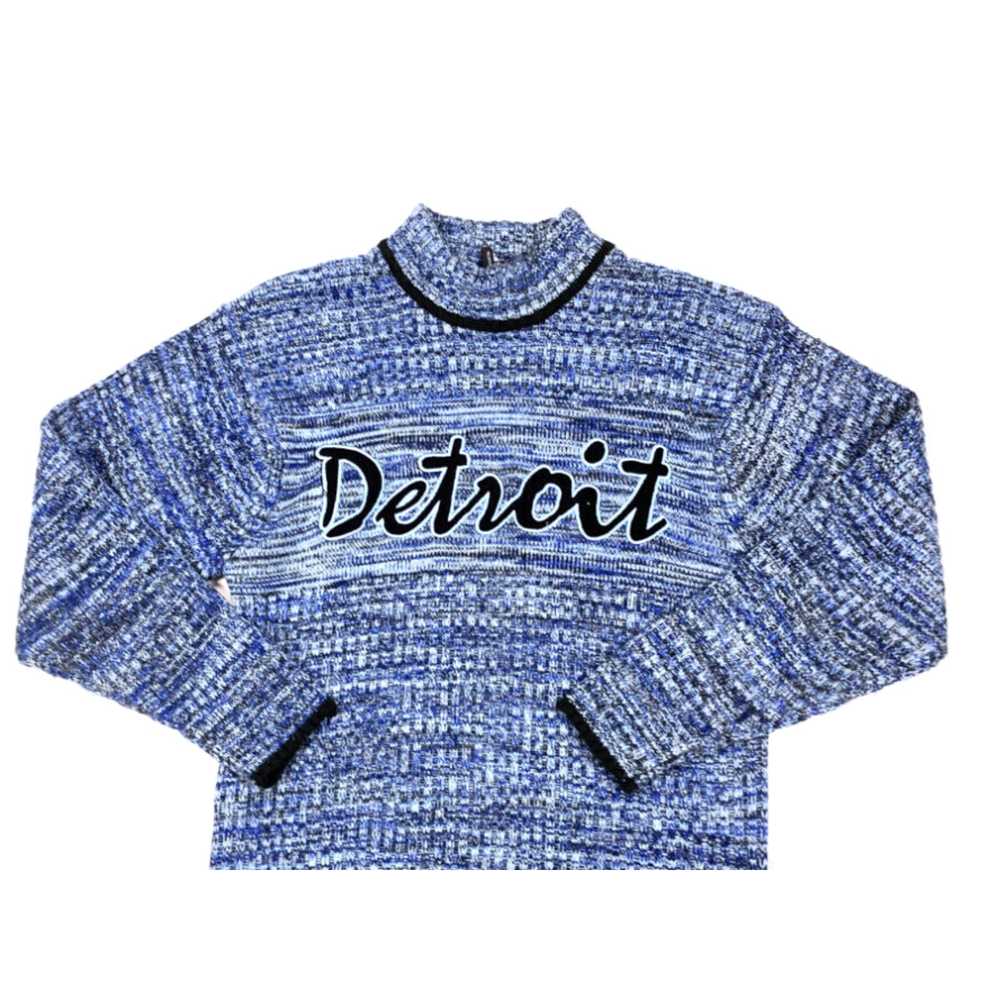 Vintage GTL Detroit Blue Corduroy Embroidered Hig… - image 3
