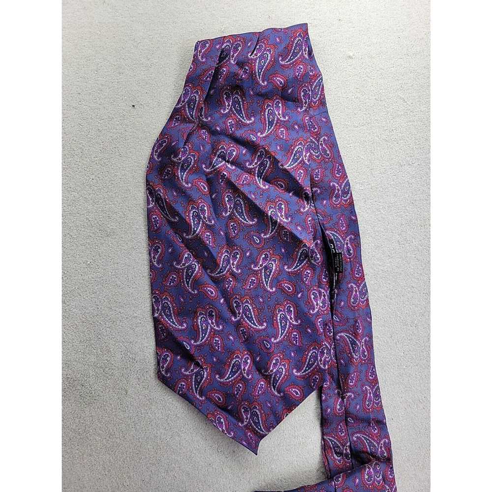 Vintage Rovoletto Venezia Silk Cravat Ascot Tie B… - image 3