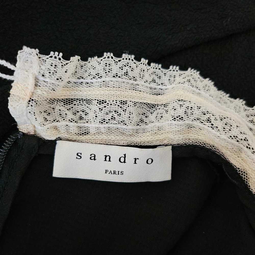 [Almost New] Sandro Black Lace Dress Made in Bulg… - image 7