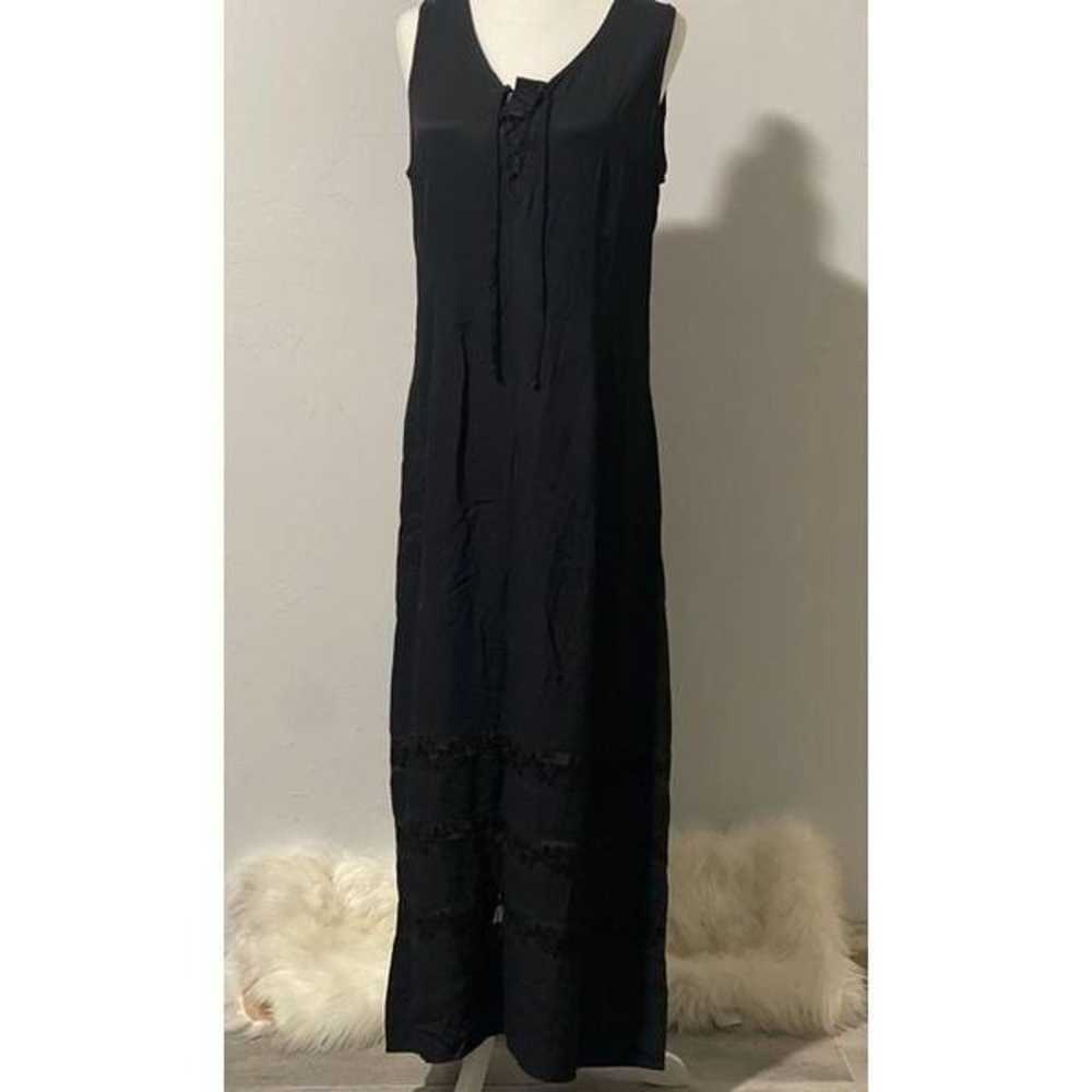 Johnny Was collection Long black maxi dress S - image 10