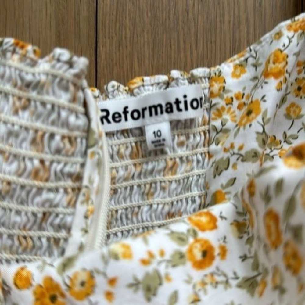 Reformation Michaela Babydoll Dress in Lima - image 4
