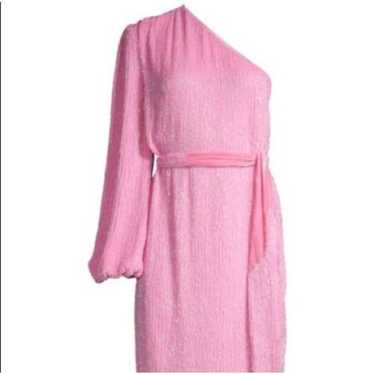RETROFETE Bridget PINK Sequin One Shoulder Dress … - image 1