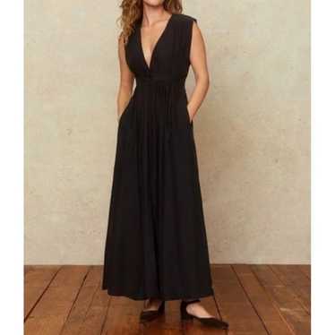 Christy Dawn 100% SILK Rosemary black maxi dress … - image 1