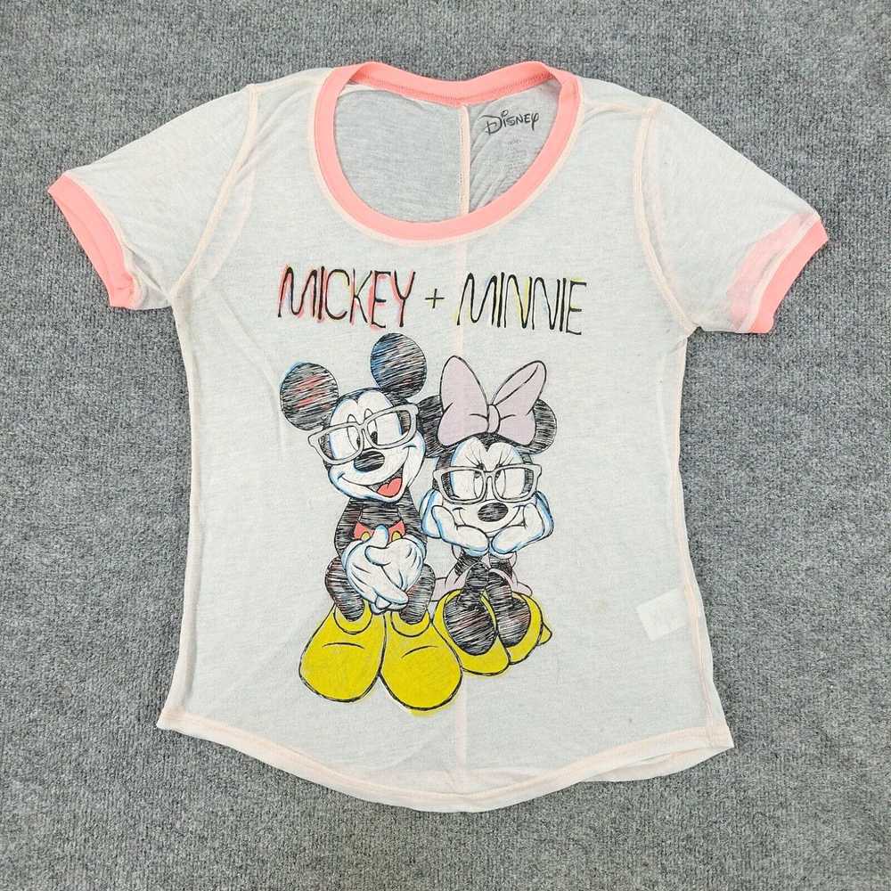 Disney Disney Shirt Women's Large White Mickey + … - image 1