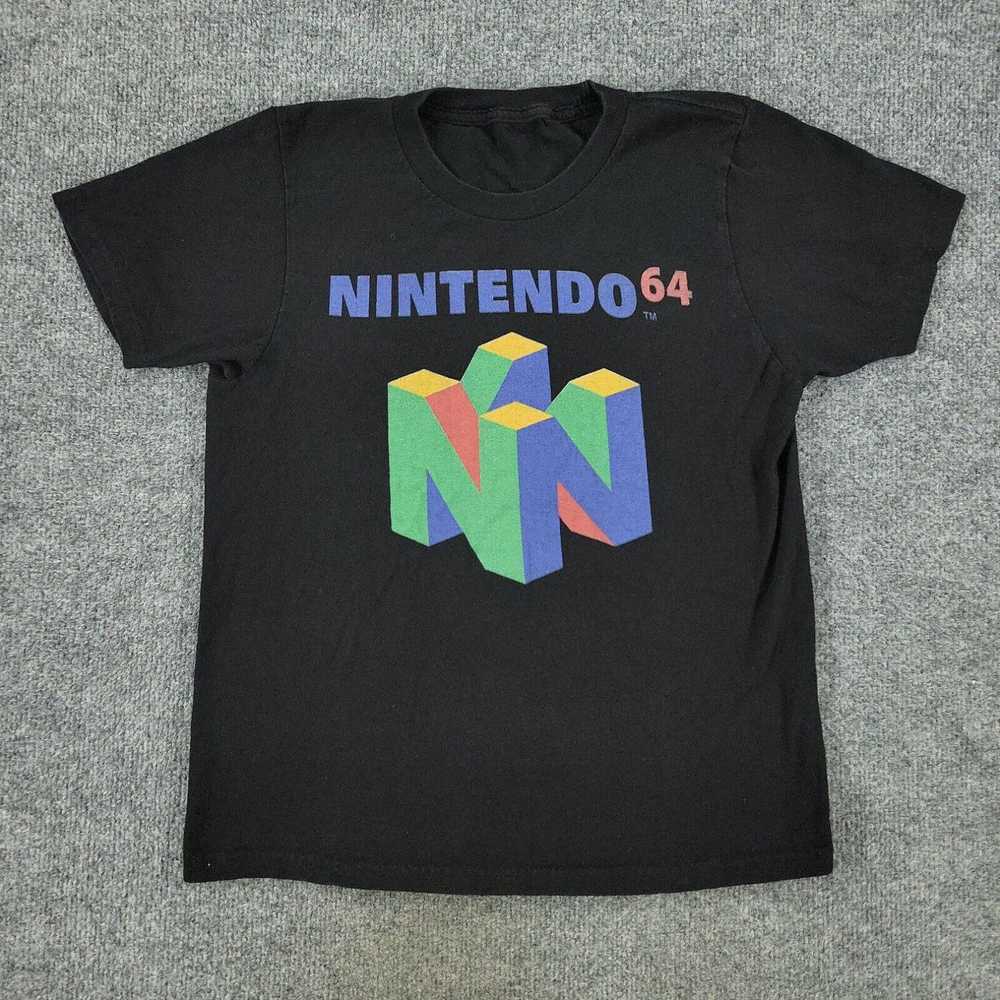 Nintendo Nintendo 64 Shirt Women Medium Black Log… - image 1