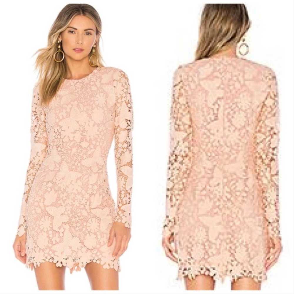 NEW X NBD REVOLVE Pink Blush Butterfly Lace Sheer… - image 2