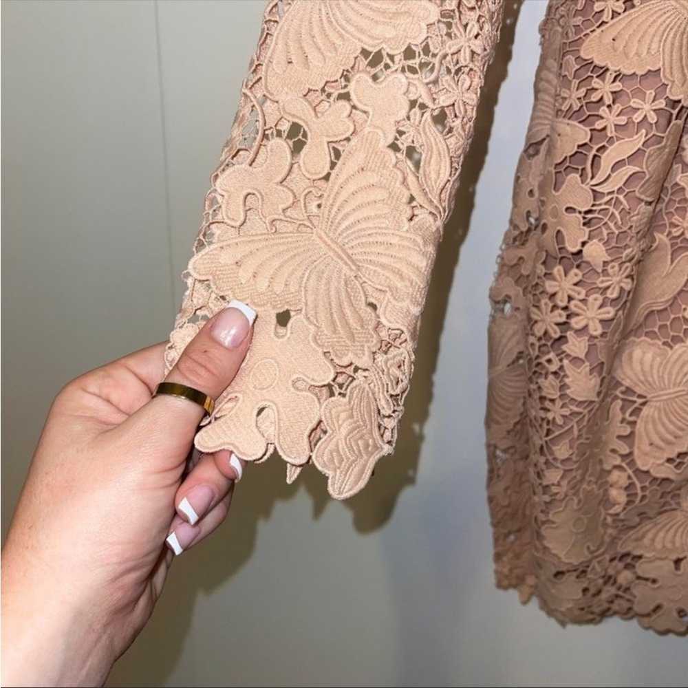 NEW X NBD REVOLVE Pink Blush Butterfly Lace Sheer… - image 4