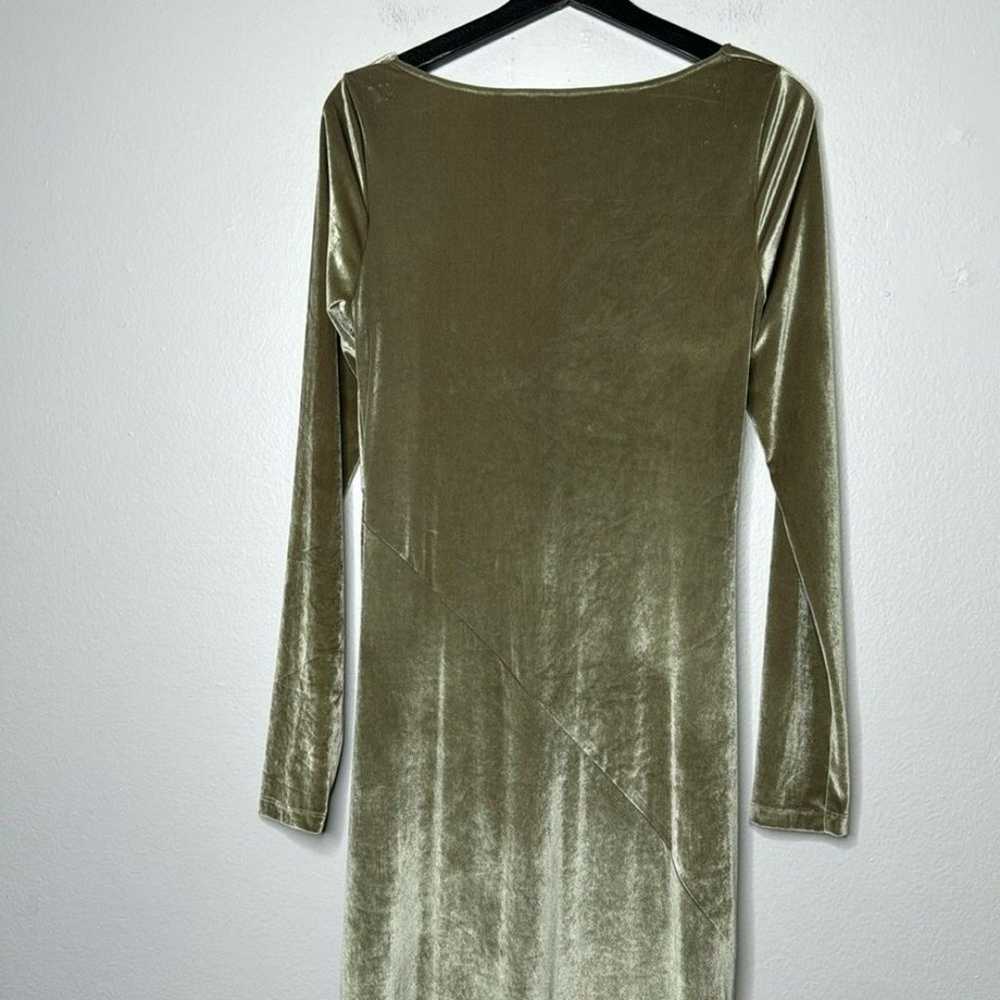 Helmut Lang Draped Velvet Maxi Dress Size Medium - image 10