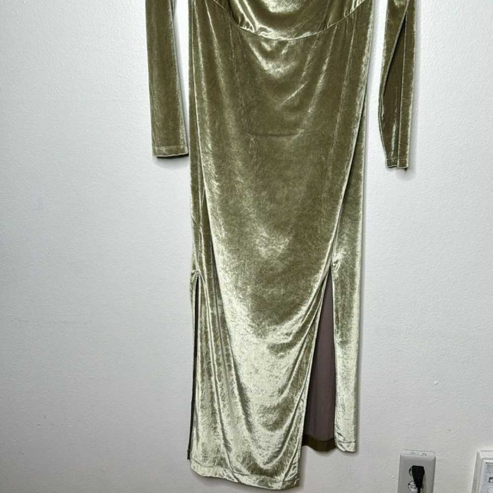 Helmut Lang Draped Velvet Maxi Dress Size Medium - image 11