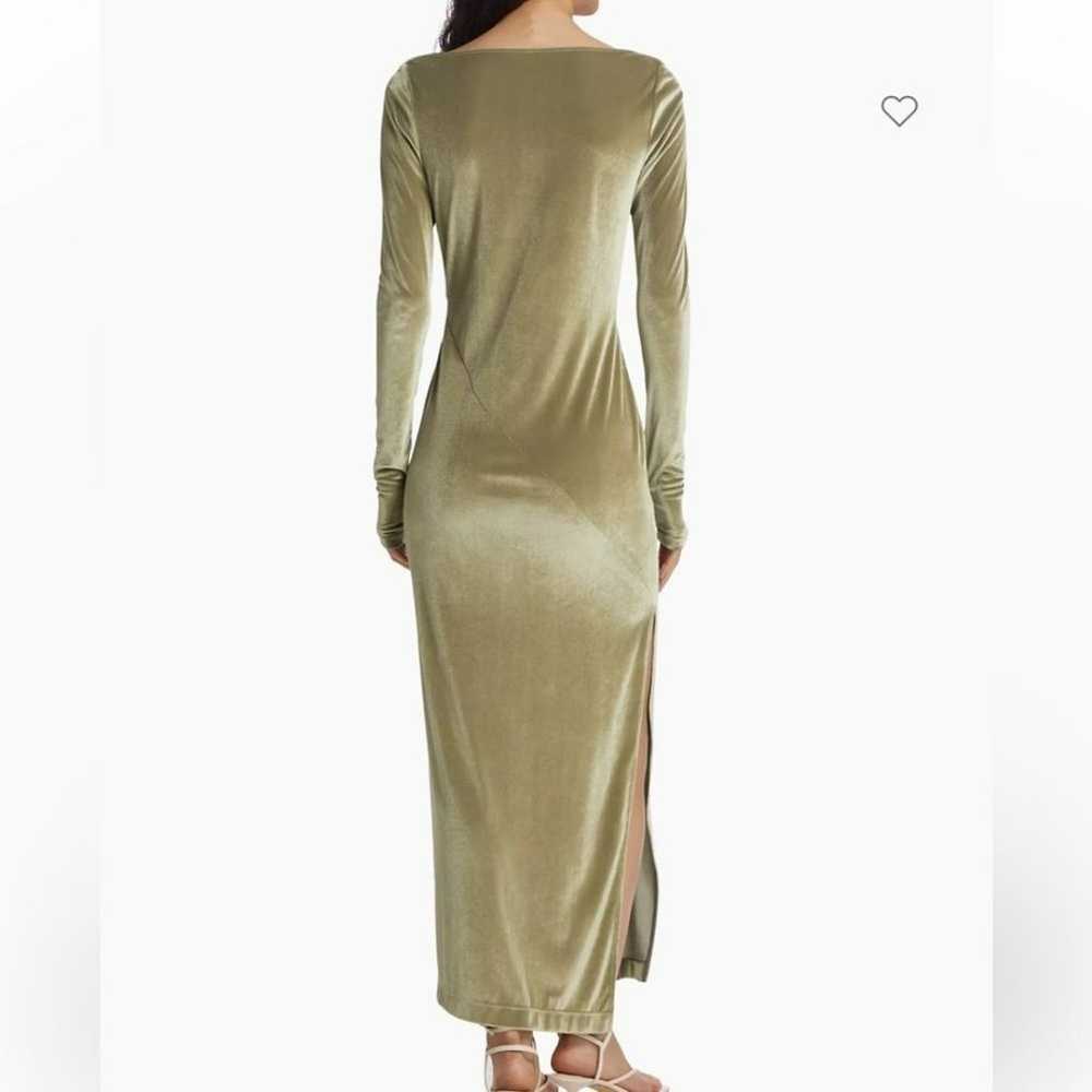 Helmut Lang Draped Velvet Maxi Dress Size Medium - image 5