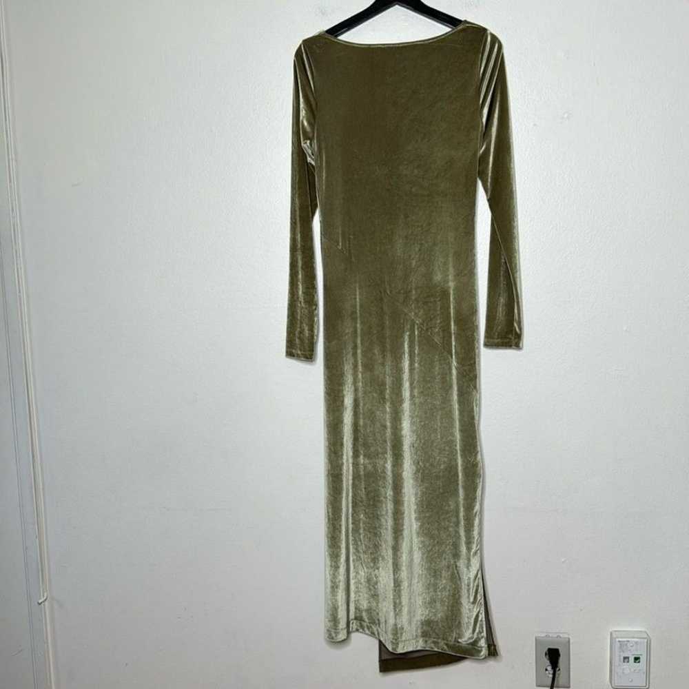 Helmut Lang Draped Velvet Maxi Dress Size Medium - image 8