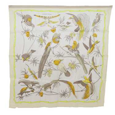 Hermes HERMES Carre 70 OISEAUX DES ILES Scarf Sil… - image 1