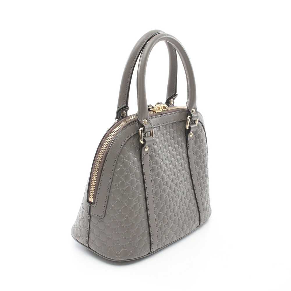 Gucci Micro GG Guccissima Handbag Leather Gray 2W… - image 2