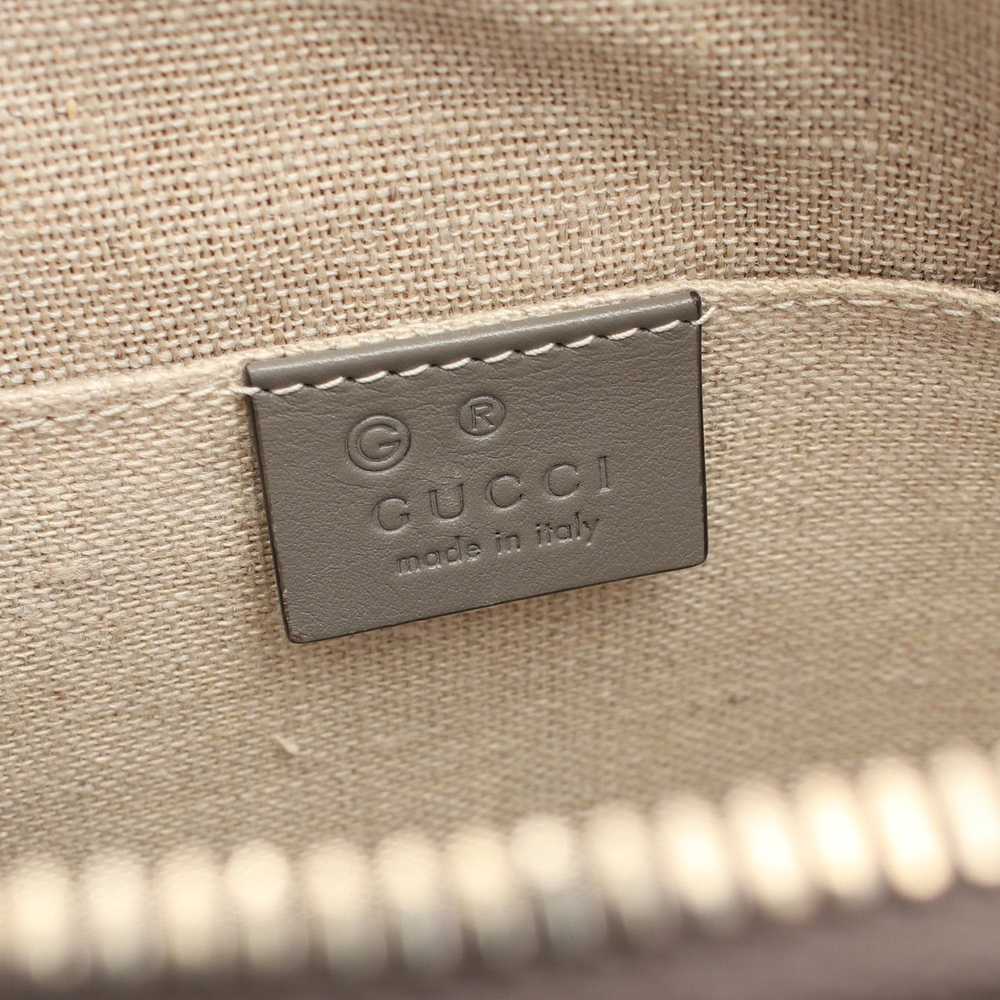 Gucci Micro GG Guccissima Handbag Leather Gray 2W… - image 4