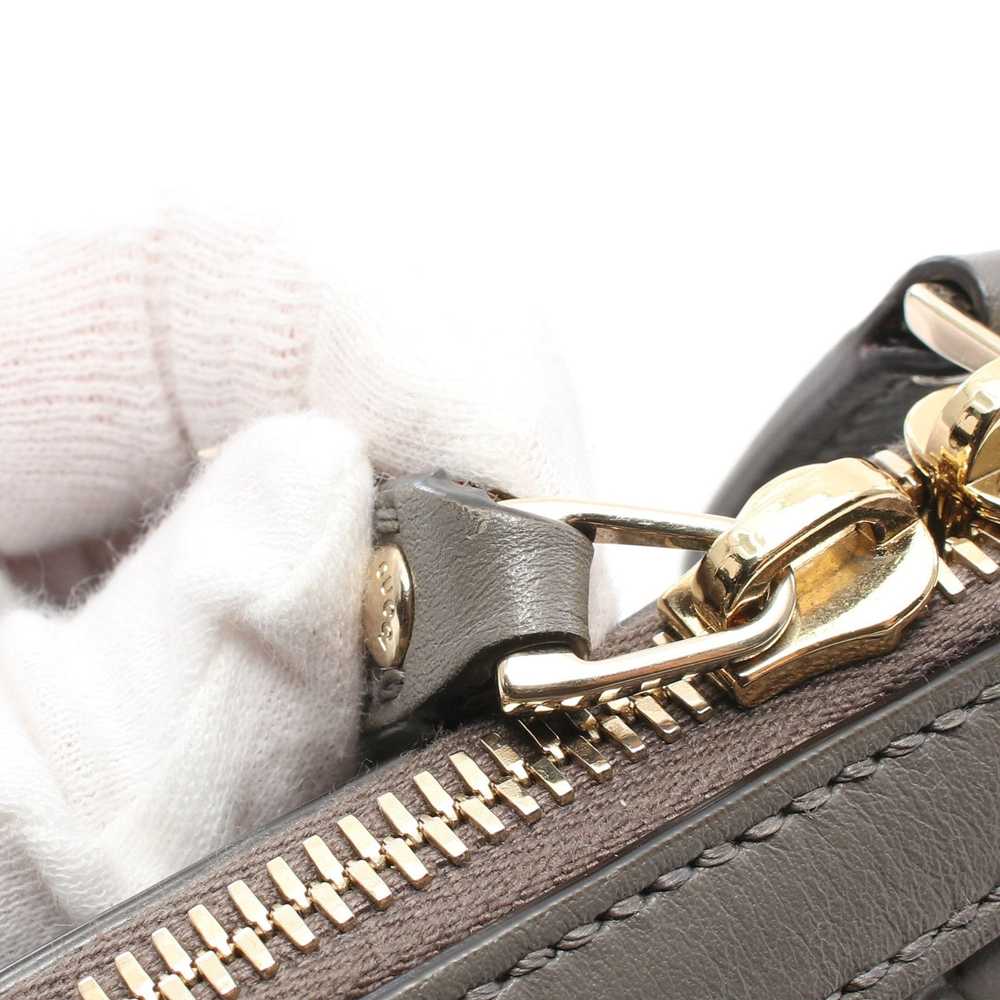 Gucci Micro GG Guccissima Handbag Leather Gray 2W… - image 7