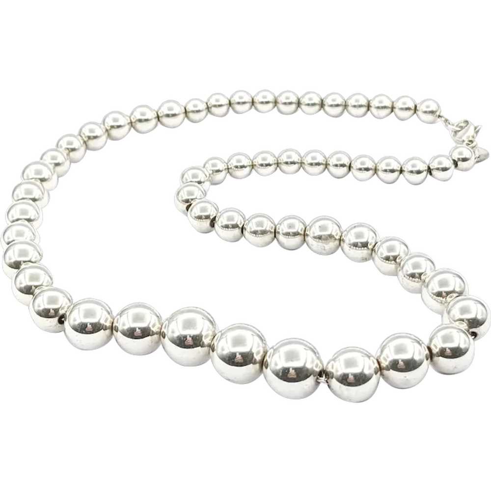 Tiffany Hardwear Graduated Beaded Necklace in Ste… - image 1