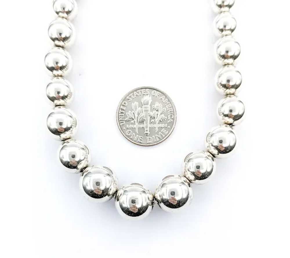 Tiffany Hardwear Graduated Beaded Necklace in Ste… - image 7