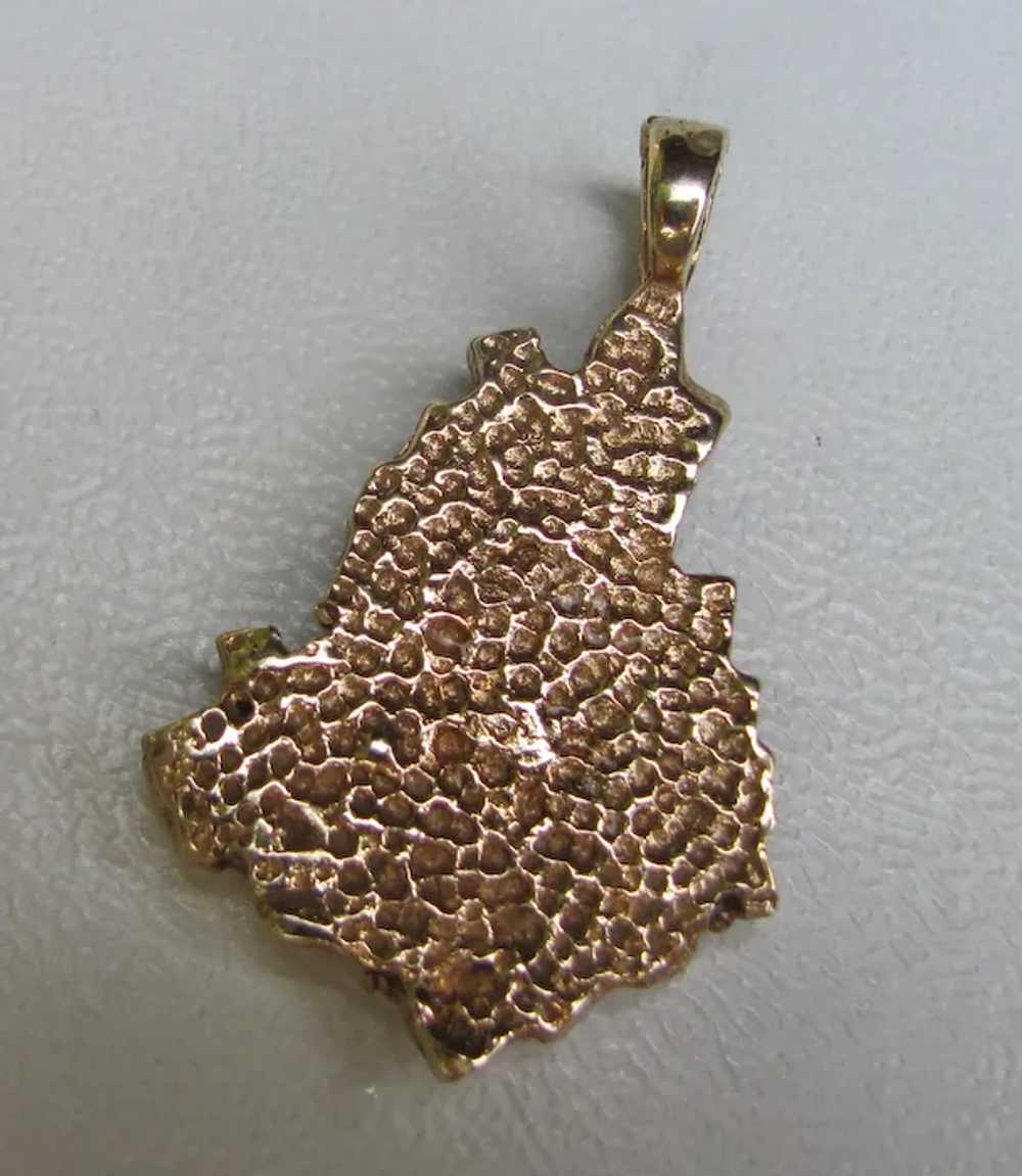 Vintage 14K Brutalist Pendant Mid 20th Century - image 6