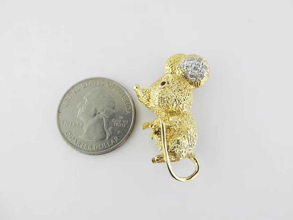 Vintage 14K Yellow Gold & 0.20ct Diamond Whimsica… - image 6