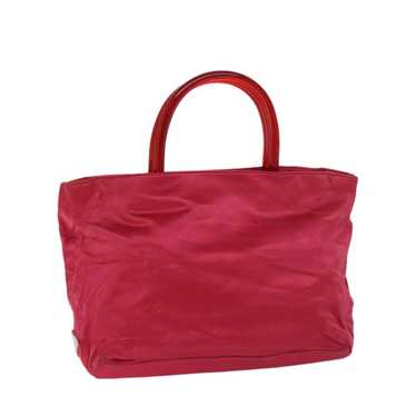 Prada PRADA Hand Bag Satin Red Auth 69745 - image 1