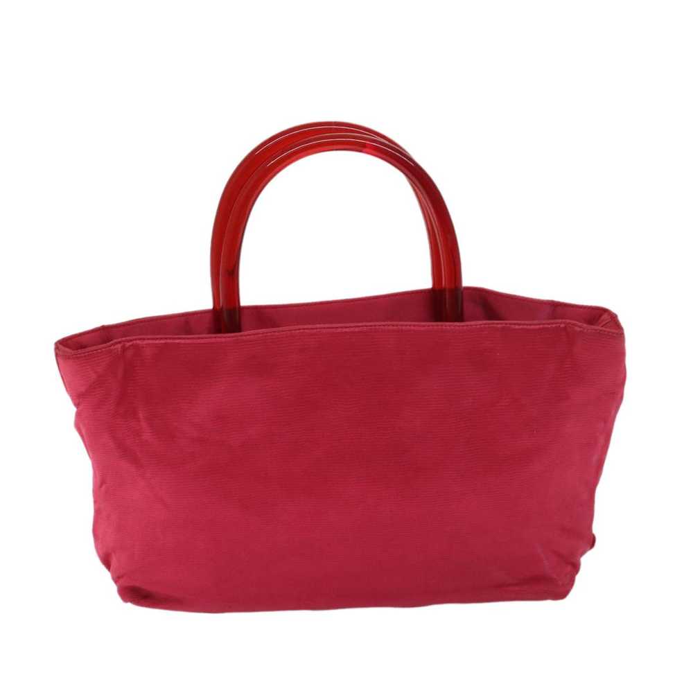 Prada PRADA Hand Bag Satin Red Auth 69745 - image 2