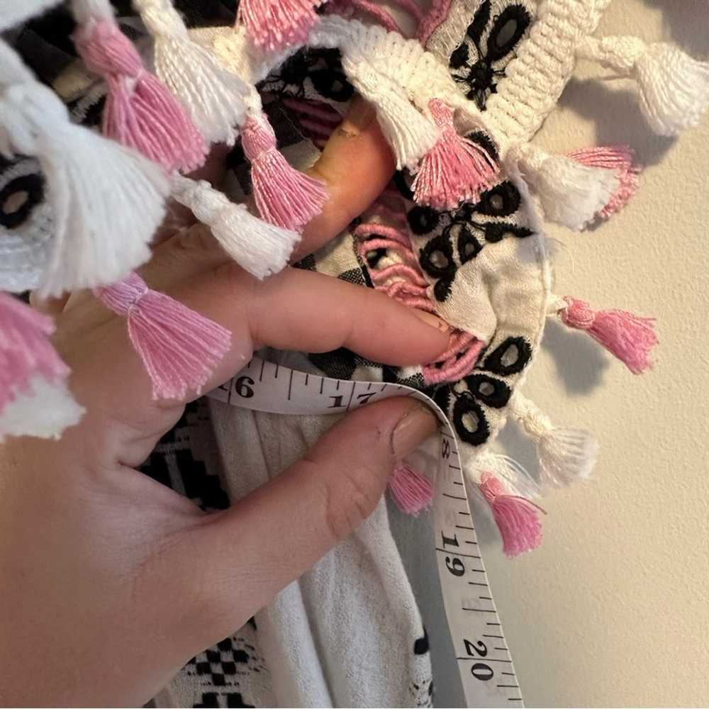 Dodo Bar Or White Pink Black Tassel Embroidered M… - image 8