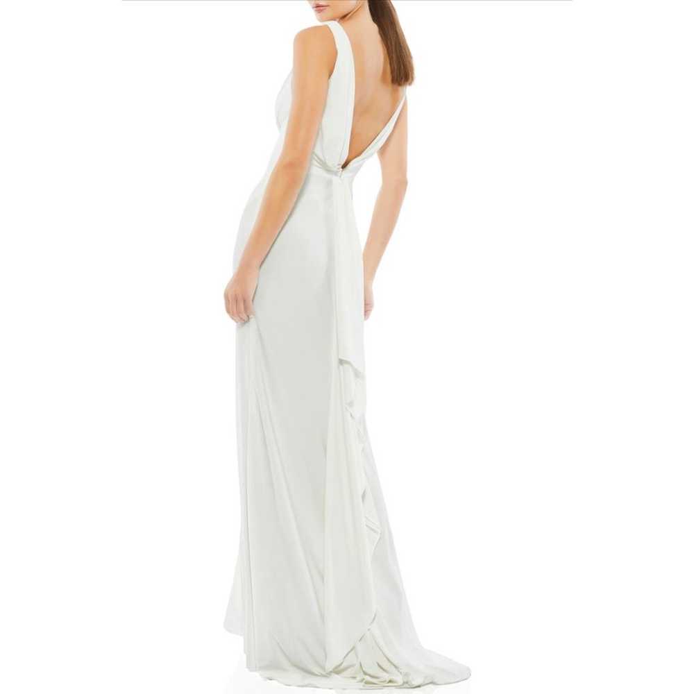 Mac Duggal Cowl Back Surplice ivory gown size 2 - image 1