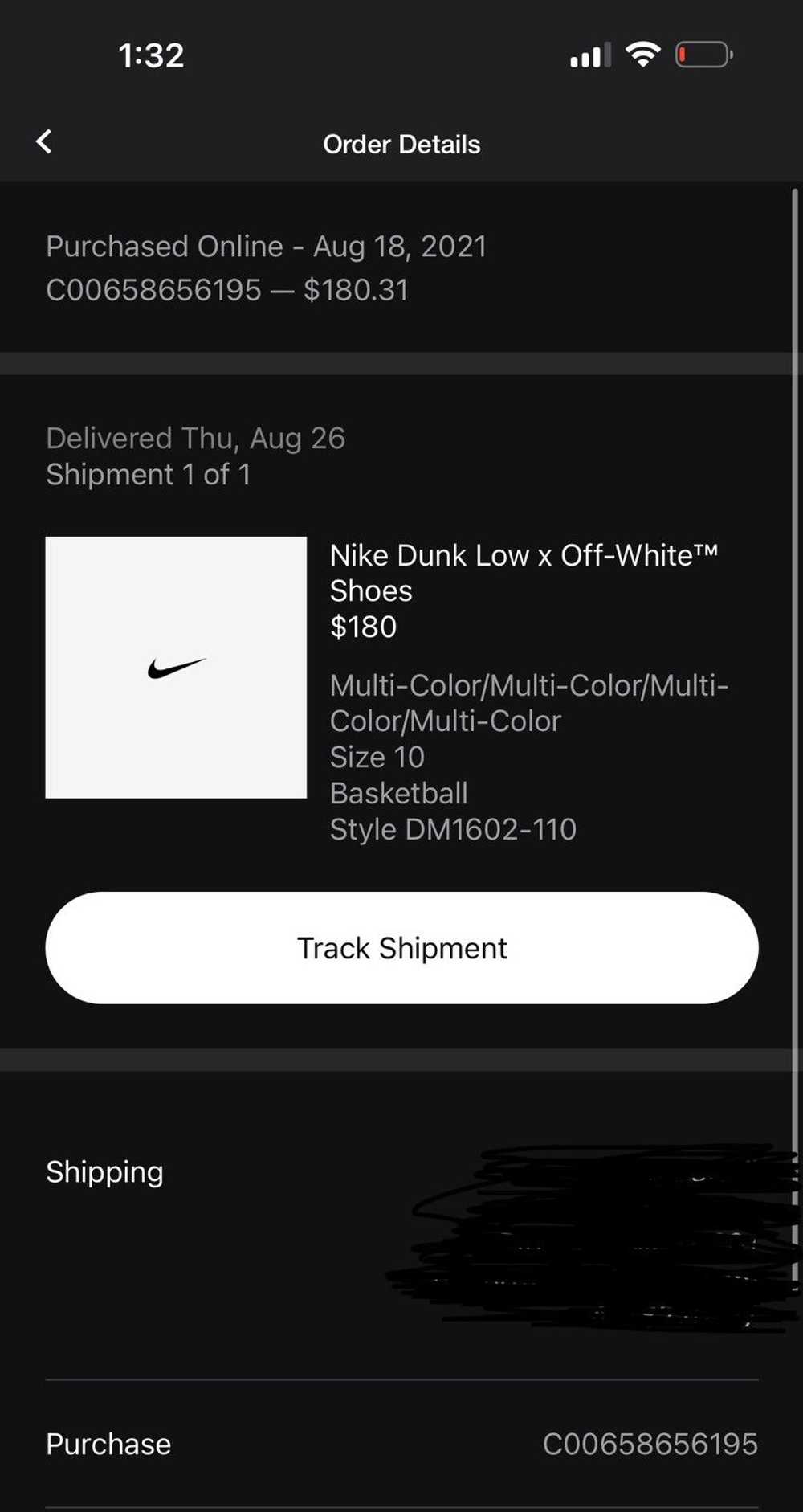 Nike × Off-White Nike Off White Dunk Lot 8 - image 8