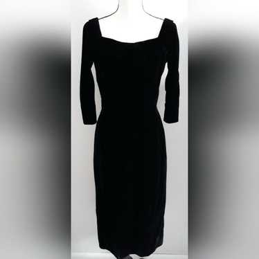 VTG 1950s Suzy Perette Velvet Midi Dress