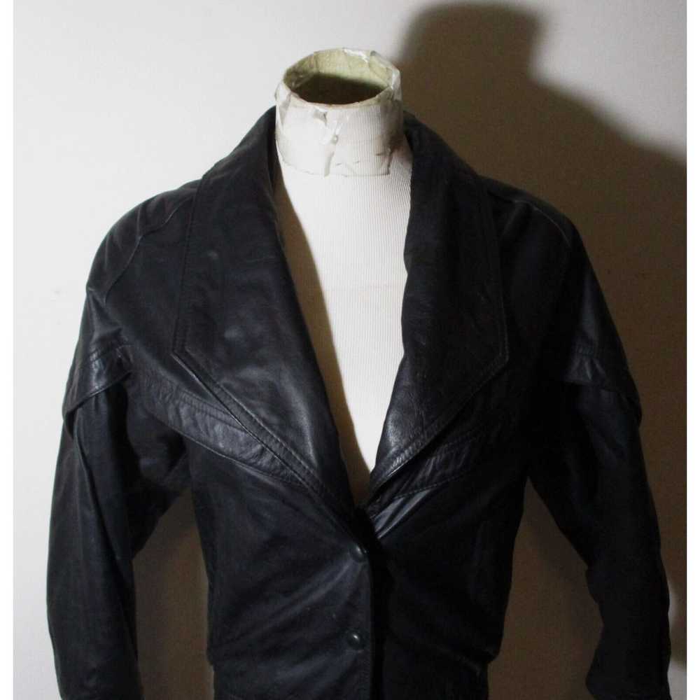 Vintage Women's WILSONS Leather Black 100% Leathe… - image 2