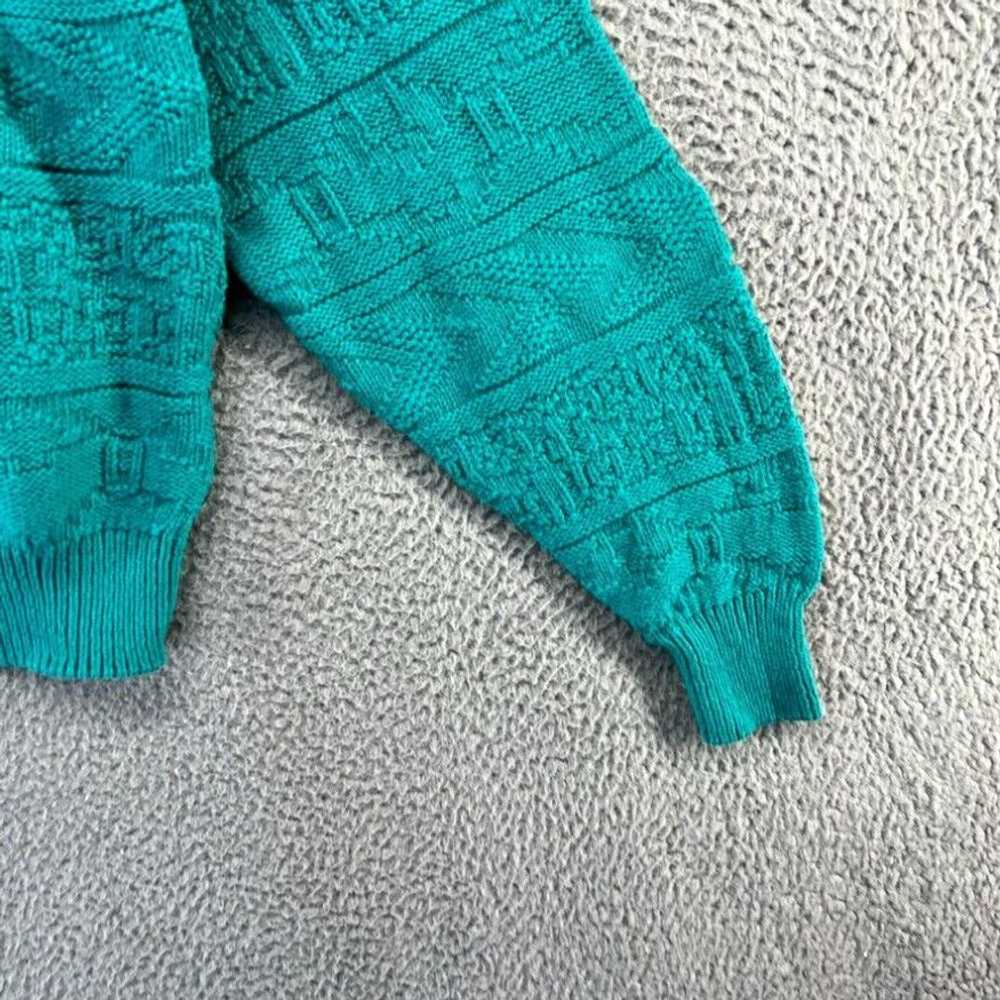 Izod Vintage IZod Sweater Mens Large Blue Texture… - image 2