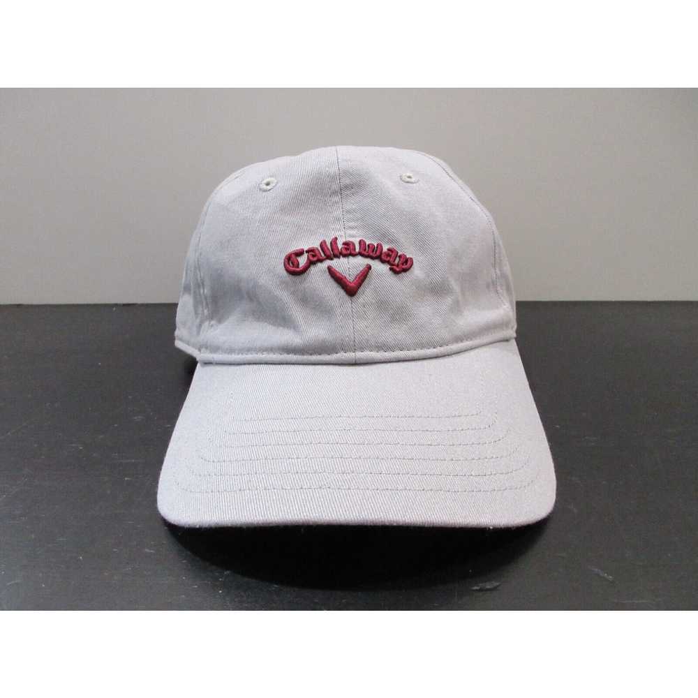Callaway Callaway Hat Cap Strap Back Gray Red Gol… - image 1