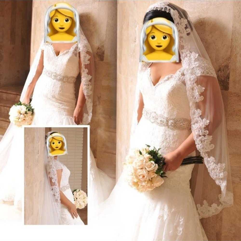 Wedding dress size 10 like new - image 1