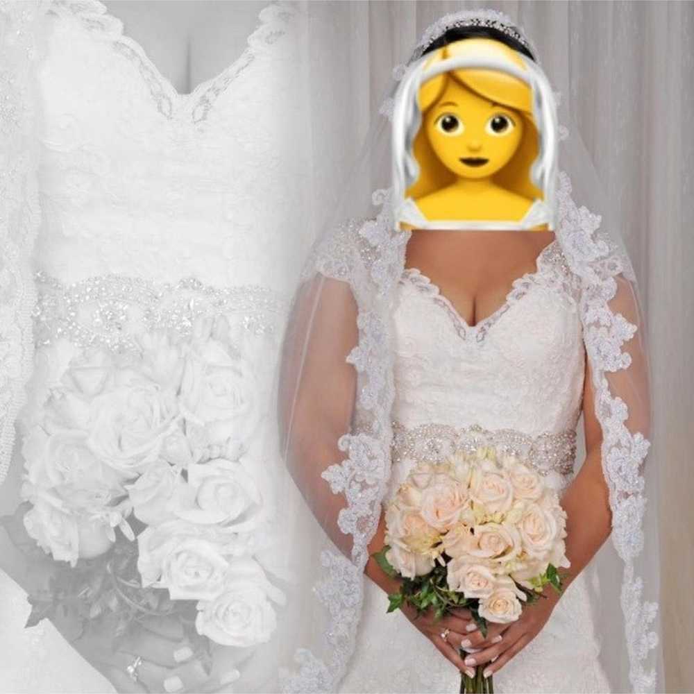 Wedding dress size 10 like new - image 5