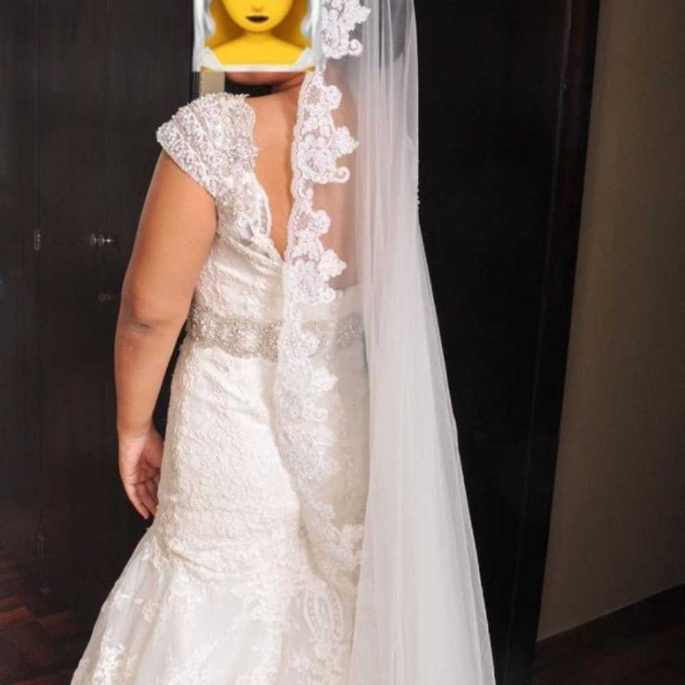 Wedding dress size 10 like new - image 6