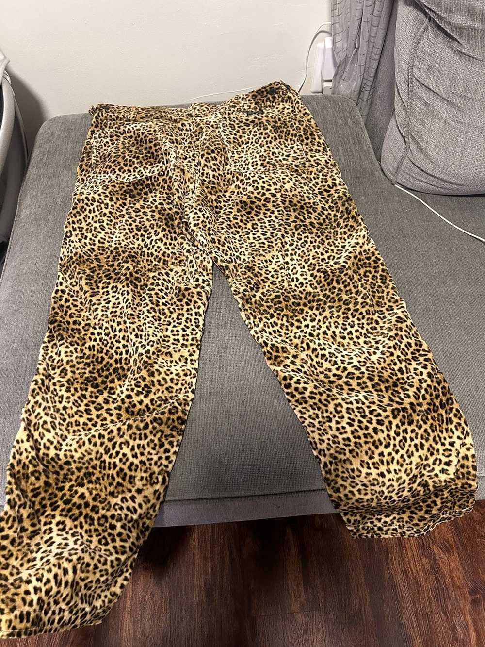 Supreme Supreme velvet cargo animal leopard pants - image 3
